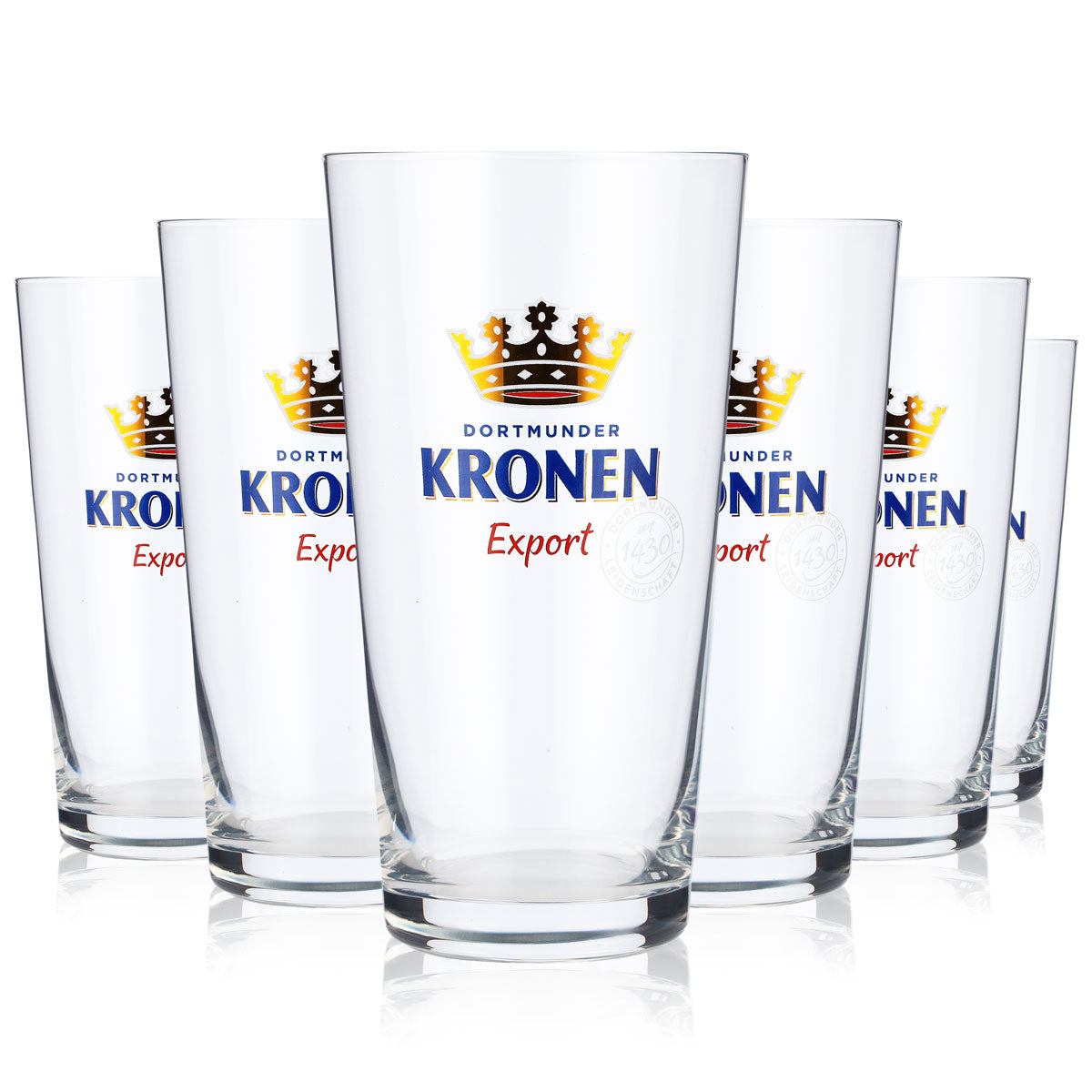 6x Dortmund Kronen Willi mug Beer glass 0.3l Beer glasses Export – View 5