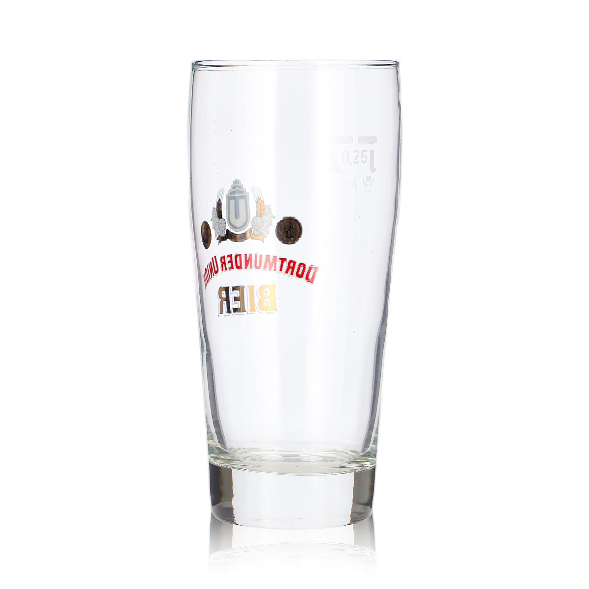 6x Dortmunder Union Beer Glass, 0.25 L, Willi Mug with Red Lettering (Set of 6) – View 5