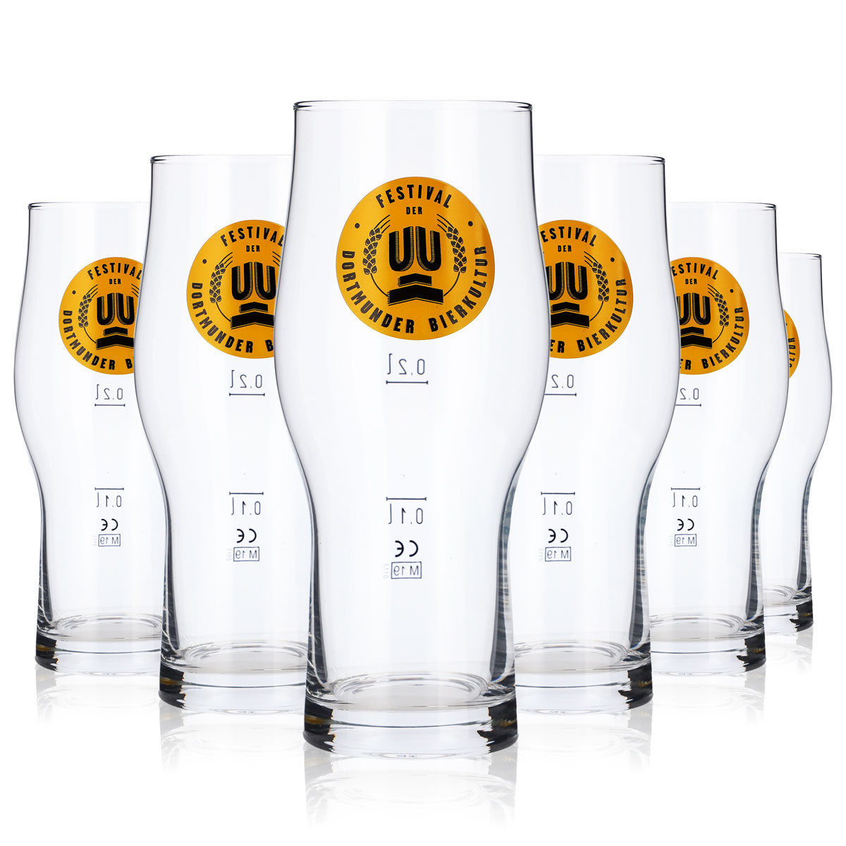 6x Dortmund Union Beer Glass 0.3l Beer Glasses Willibecher Beer Glass Conical – View 5
