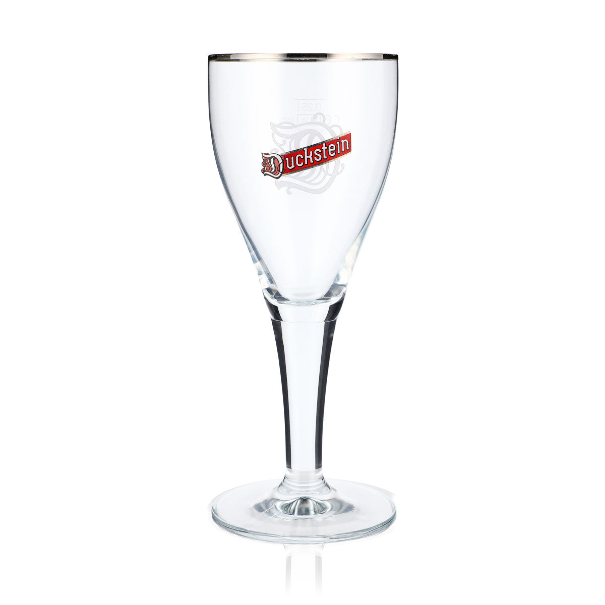 6x Duckstein beer glasses, 0.25 l, goblet shape, platinum rim, large Harz logo – View 2