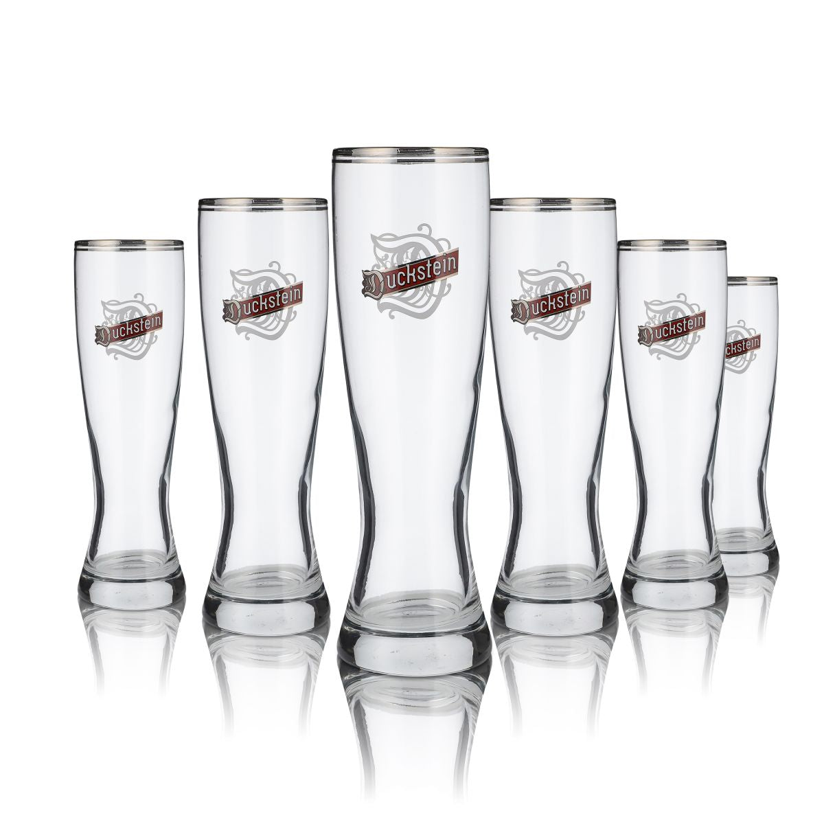 6x Duckstein Glass Beer Glasses Monaco Wheat Beer Glass - 0.3l