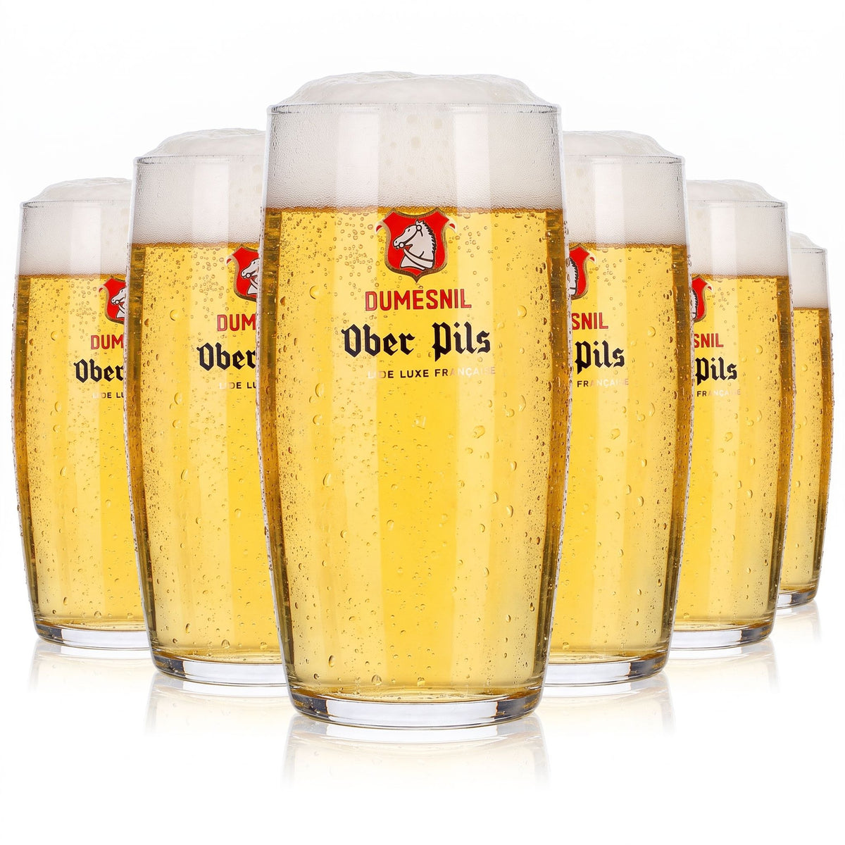6 Dumesnil Beer Glasses, 0.25 L, Ober Pils, Red Logo