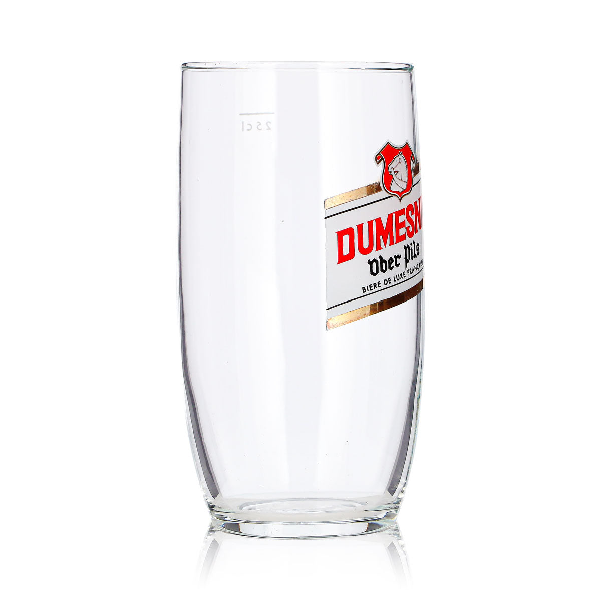 6 Dumesnil Beer Glasses, 0.25 L, Ober Pils, White/Gold Logo – View 4