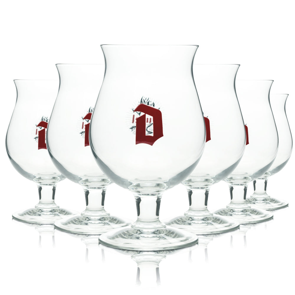 6x Duvel Beer Glass 0.33l Half Pint Craft Beer Glasses Tulip Red D Beer Verre