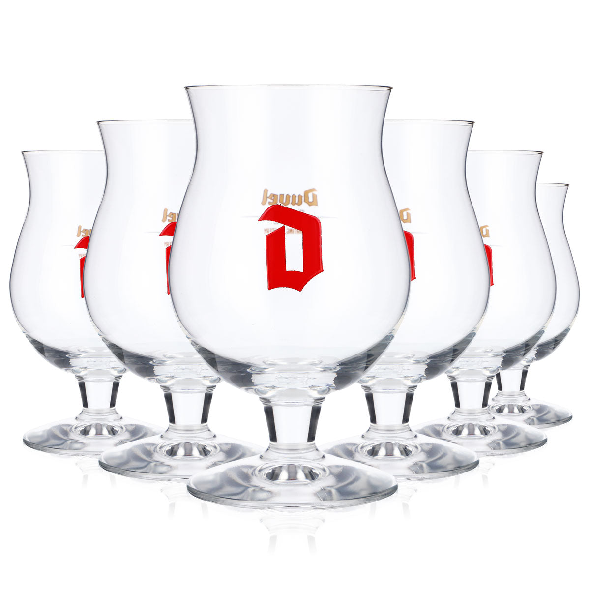 6x Duvel beer glasses Beer glasses, bulbous 0.25 l Red logo – View 5