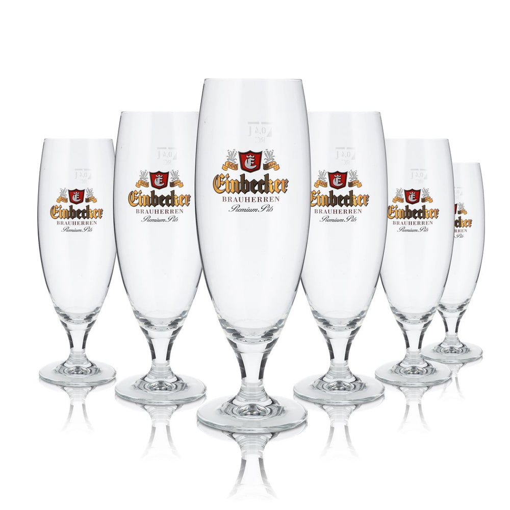 6x Einbecker beer 0.4l glasses Cup glasses Beer glasses Rastal Prestige