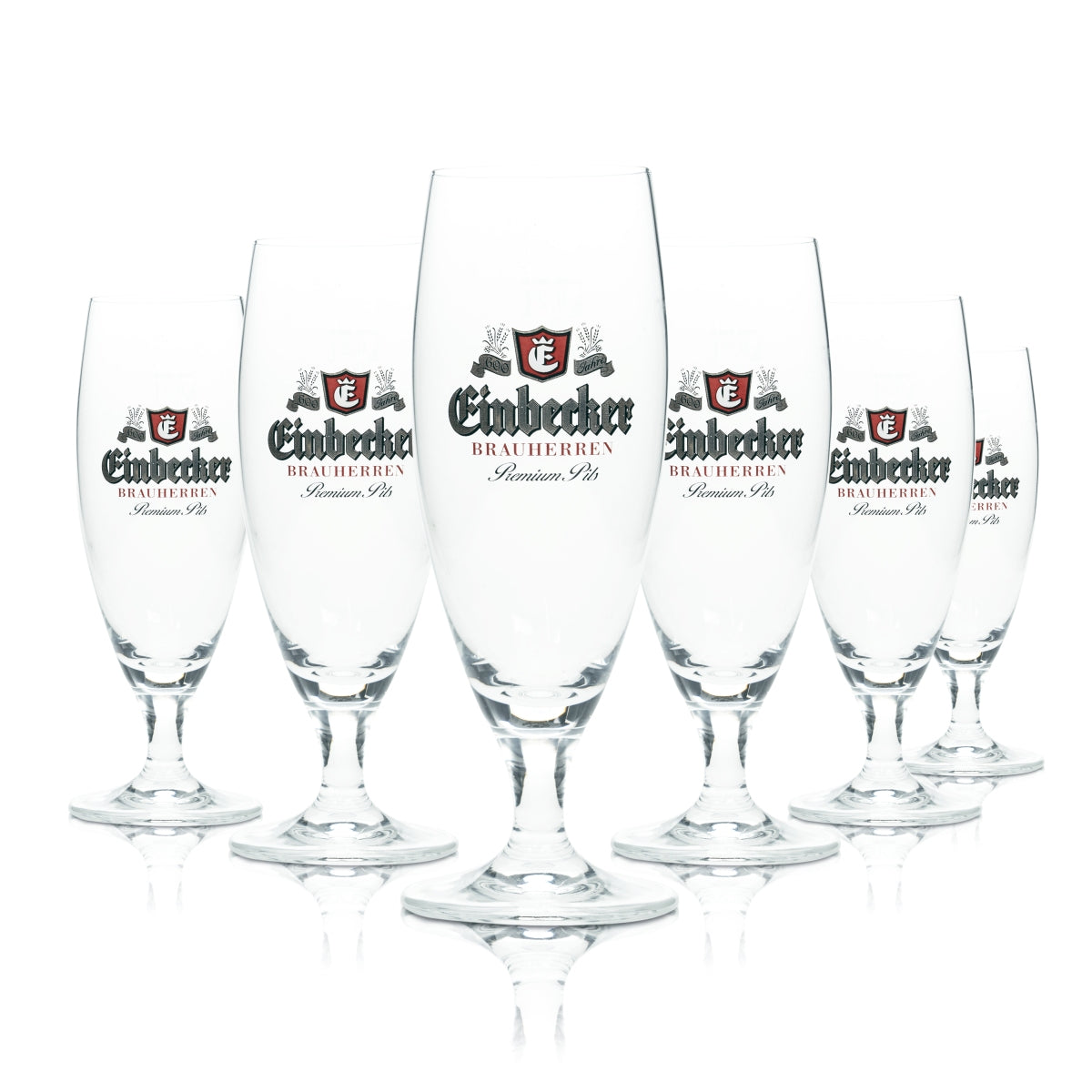 6x Einbecker beer glass 0.2 l tulip-shaped trophy glass, brewers' pilsner glasses, brewery, catering