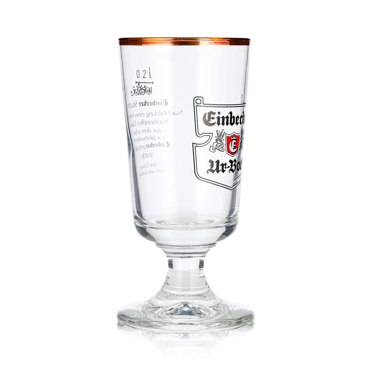 6 Einbecker Beer Glasses, 0.2 L, Goblet/Tulip Shape, "Urbock," Rastal Brewer's Logo (Set of 6) – View 4