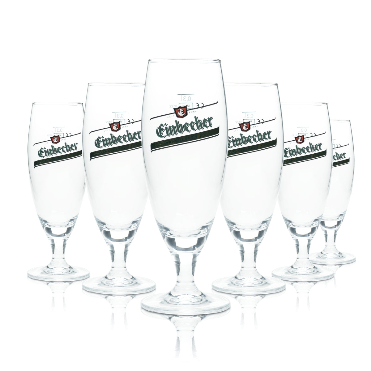 6x Einbecker beer glass 0.3 cup tulip prestige glasses brewery gastro bar pilsner