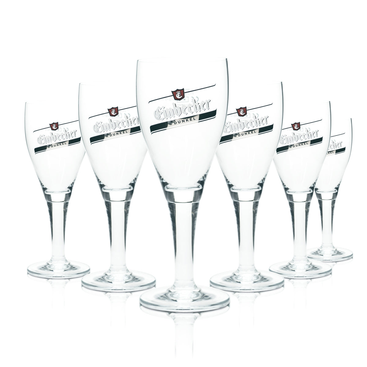 6x Einbecker beer glass 0.3l tulip trophy Harzer Dunkel glasses Brewery Gastro