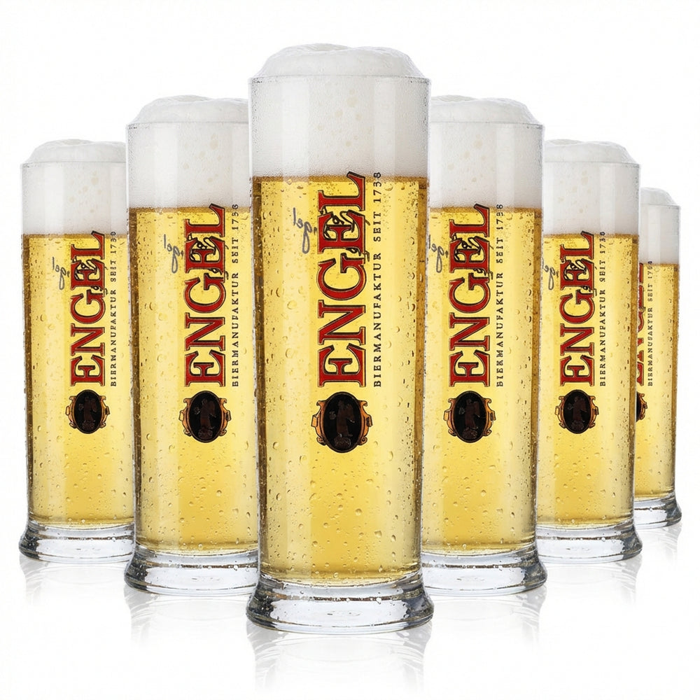 6x Angel Glass 0.2l Beer Glass Club Mug Willi Mug Glass Set Brewery Gastro