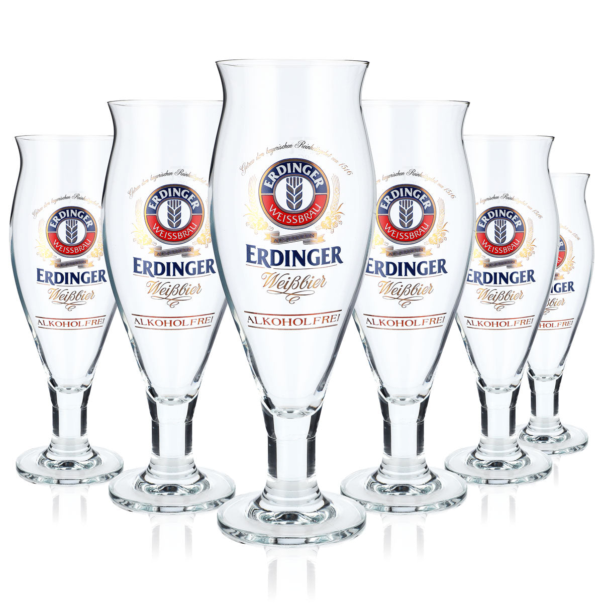 6x Erdinger beer glasses, 0.5 l, designer glasses, non-alcoholic, Colani Ritzenho – View 5