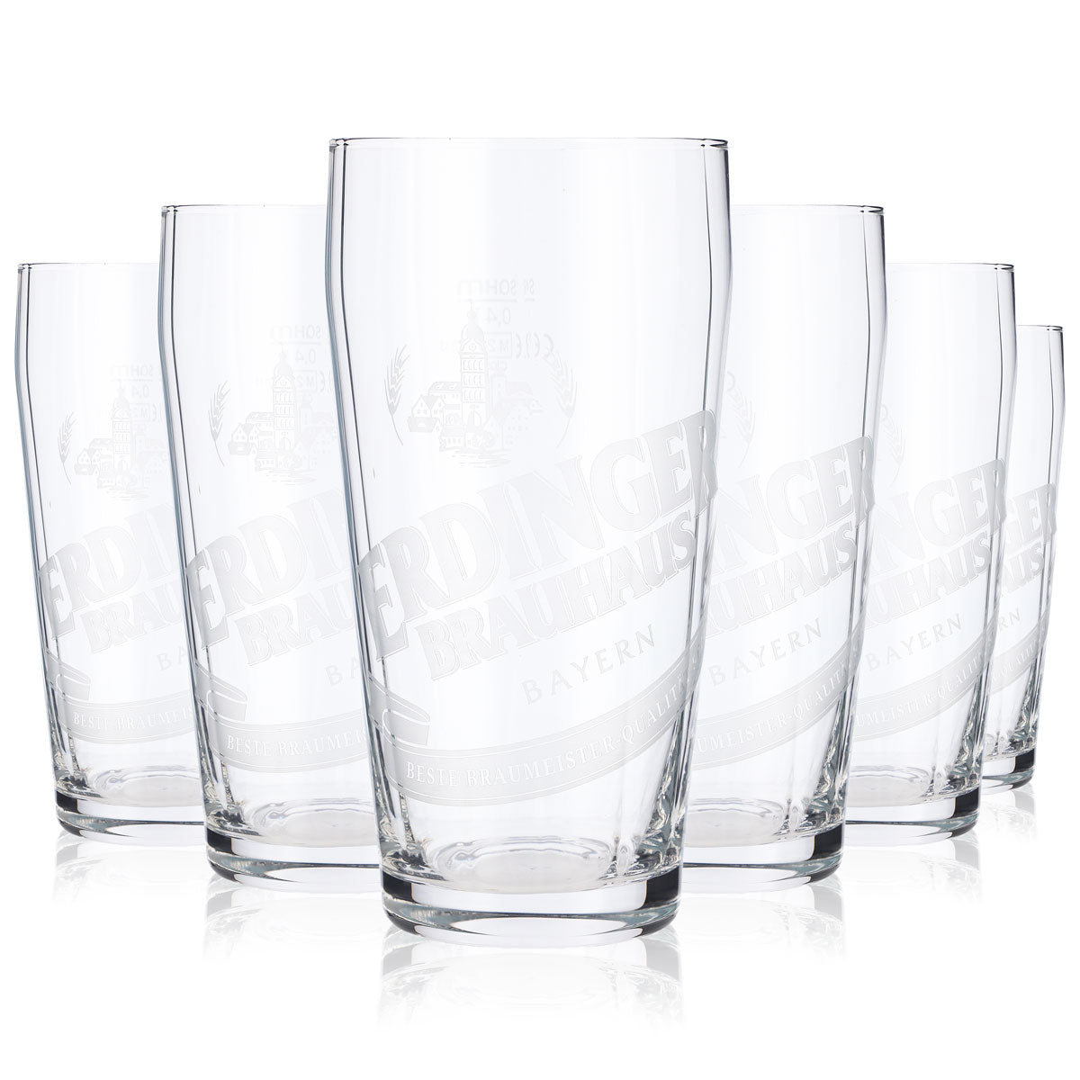 6x Erdinger Weissbräu beer glasses Beer glasses Willibecher 0.4l mug "Tradition" – View 5