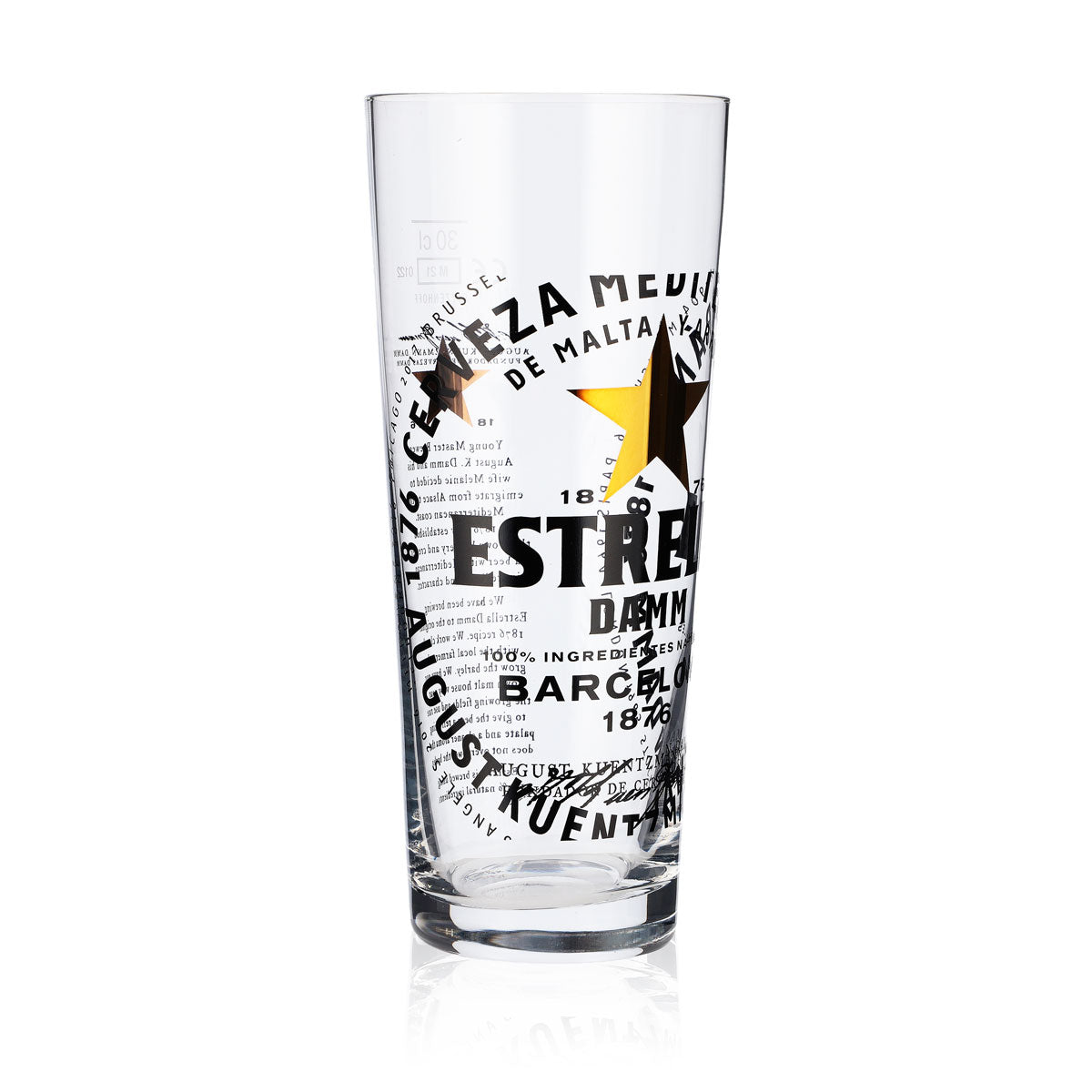 6x Estrella Damm beer glass 0.3l beer glasses beer glass mug Ritzenhoff – View 3