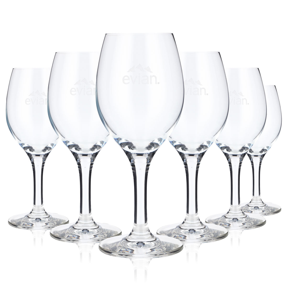 6x Evian water glass 0.23l Water glasses Goblet Chalice – View 5
