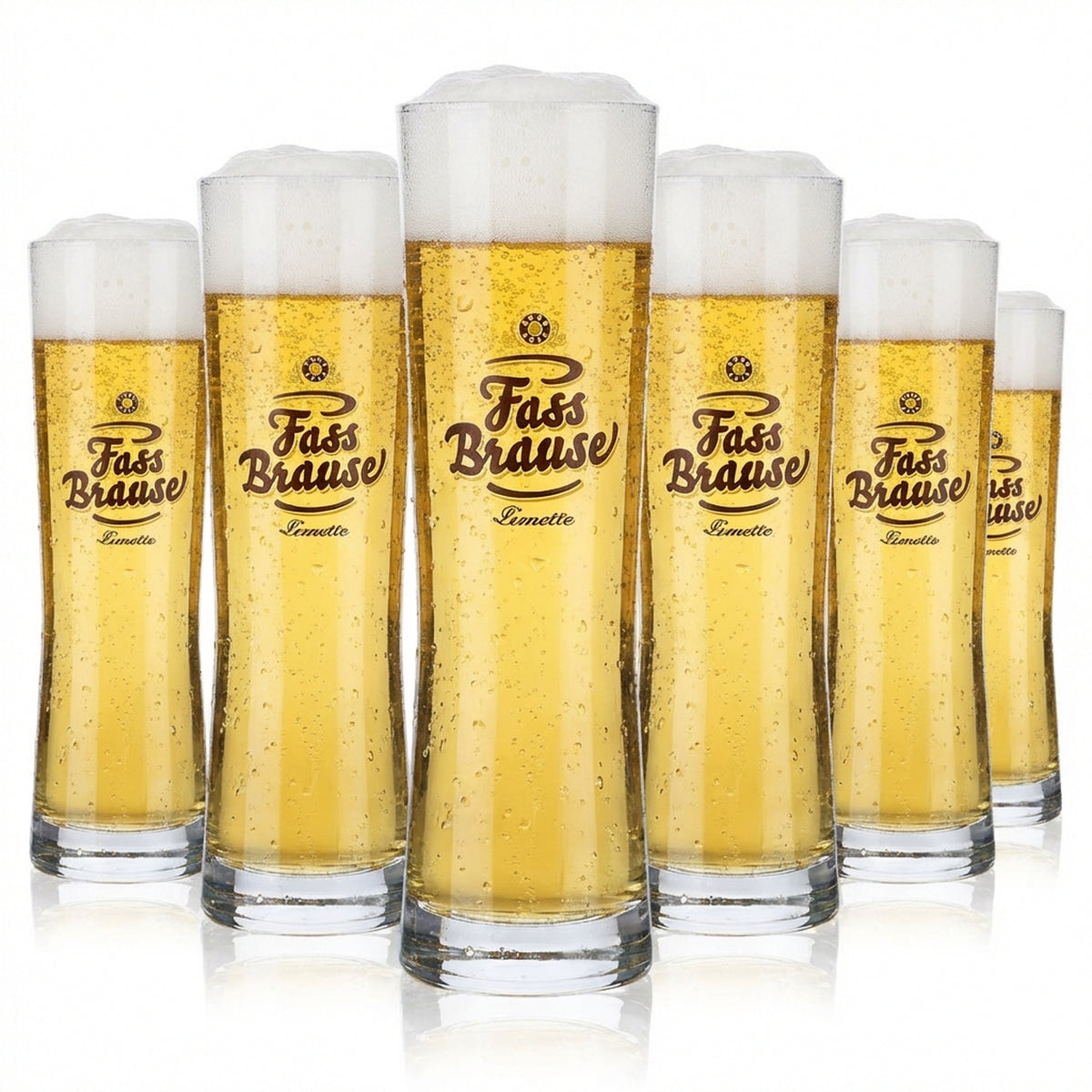 6x Fassbrause glass 0.2l glasses Mug/bar "Lime" Rastal Fresh