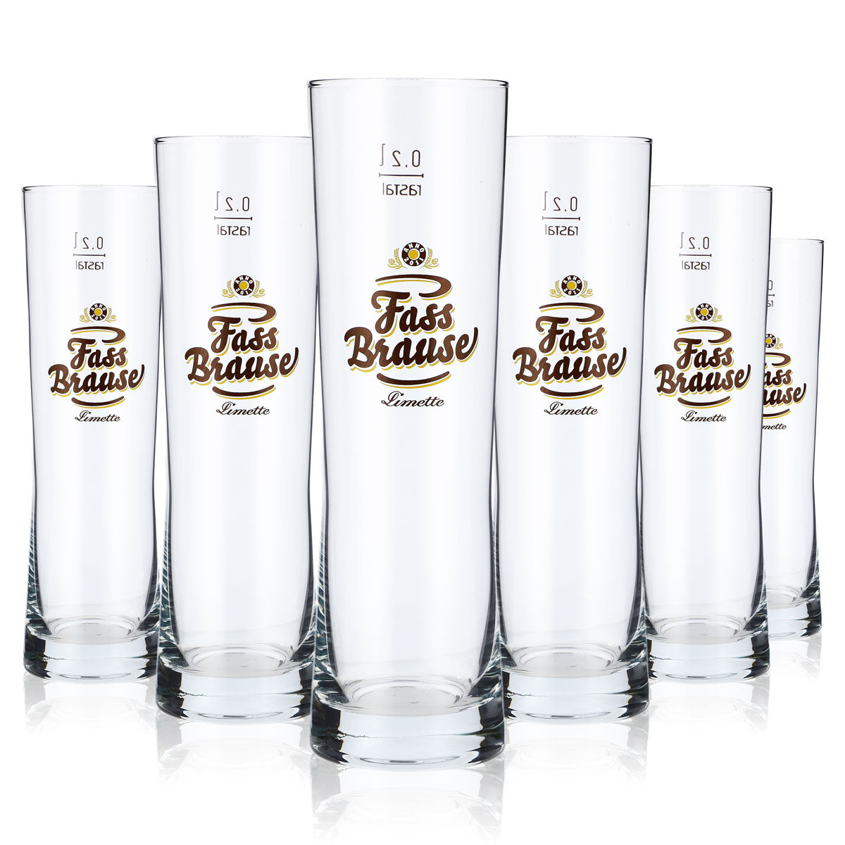 6x Fassbrause glass 0.2l glasses Mug/bar "Lime" Rastal Fresh – View 5