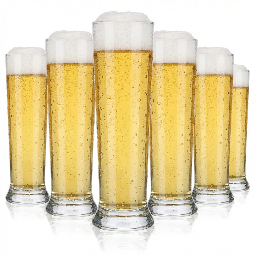 6x Feldschlößchen beer glasses 0.2l goblet tulip mug Friends Sahm