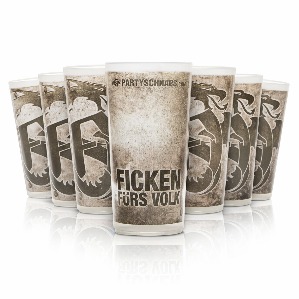 6x Fuck Plastic Reusable Cups Glass Plastic Cups Glasses Party Schnapps Liqueur