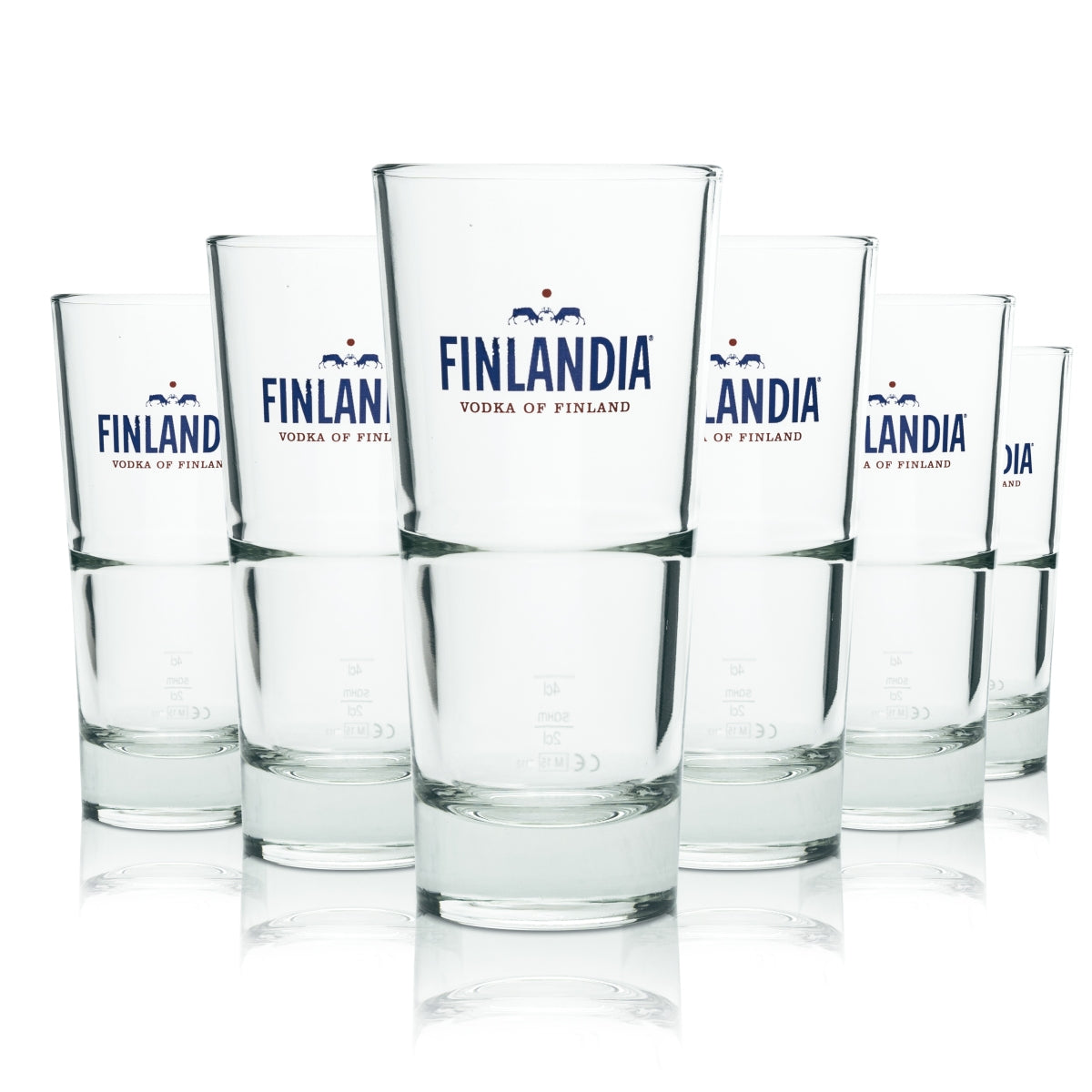6x Finlandia Glass 0.36l Long Drink Cocktail Glasses Stackable Gastro Pub Bar