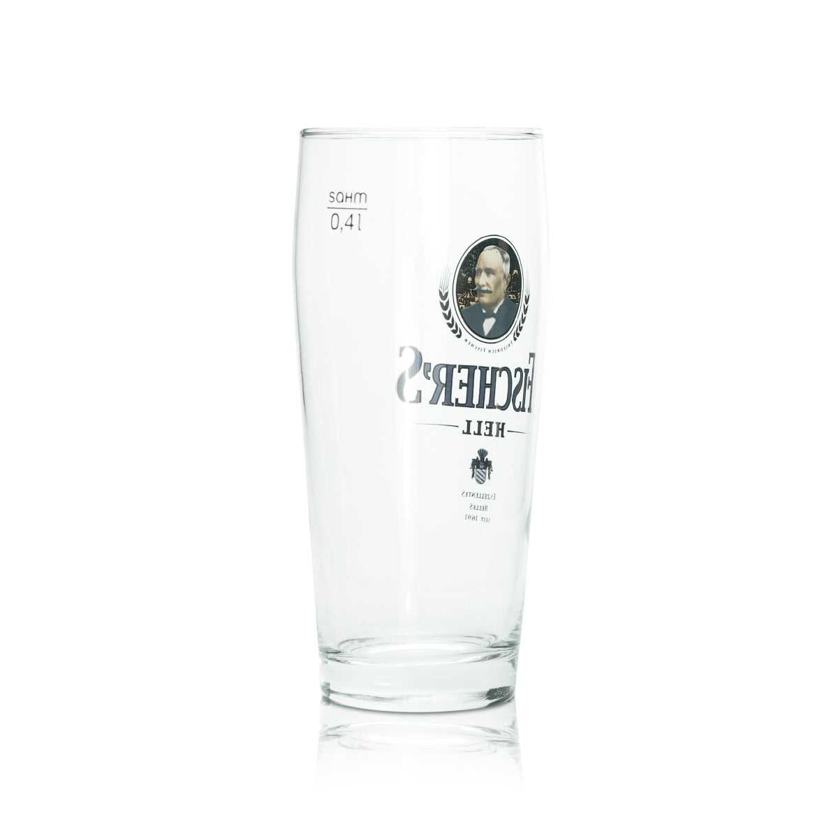 6x Fischer Glass 0.4l Willy Becher Light Beer Glasses Calibrated Gastro Brewery – View 3
