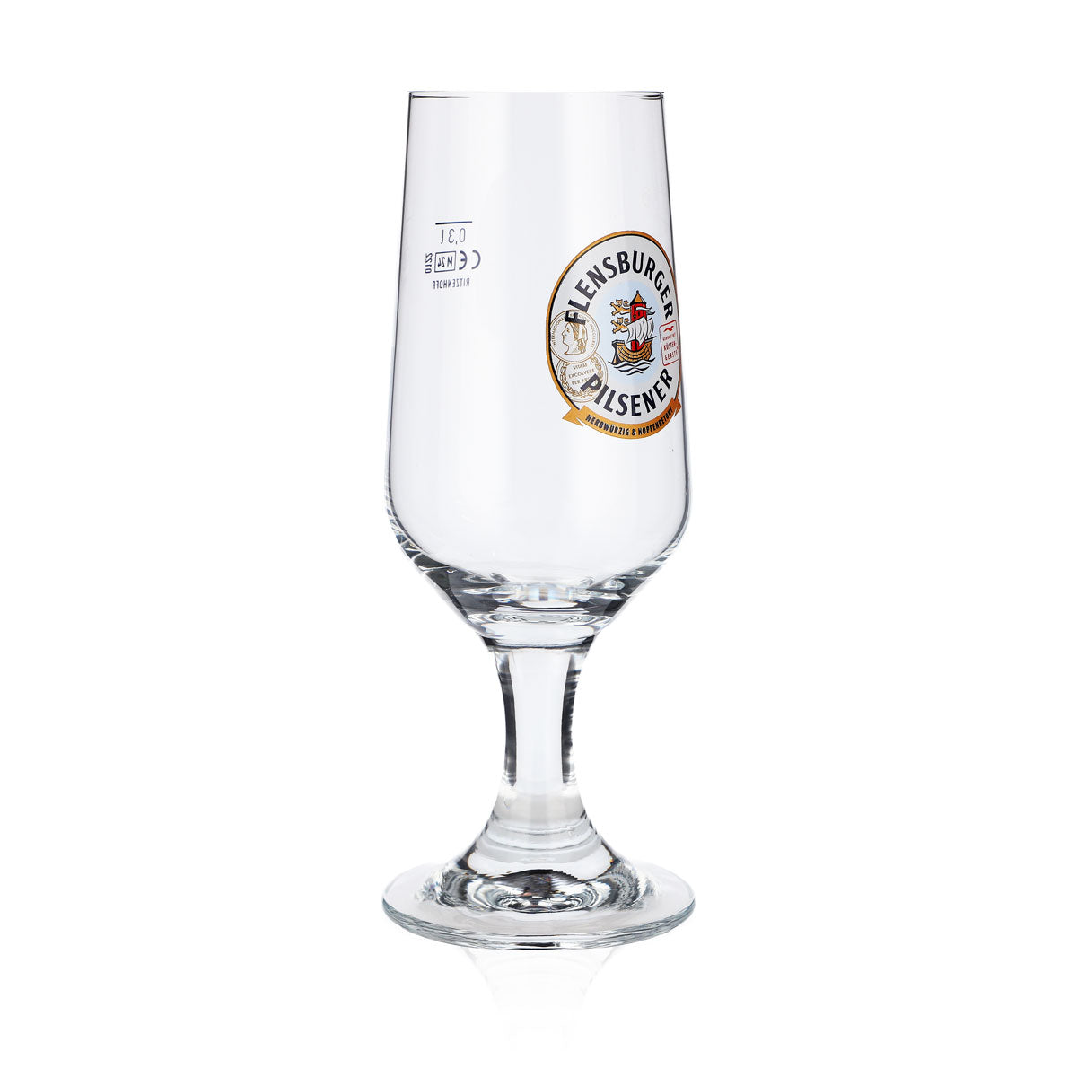 6x Flensburg beer glass 0.3l Beer glasses Trophy glass "Herbwürzig Hopfenbetont" – View 3