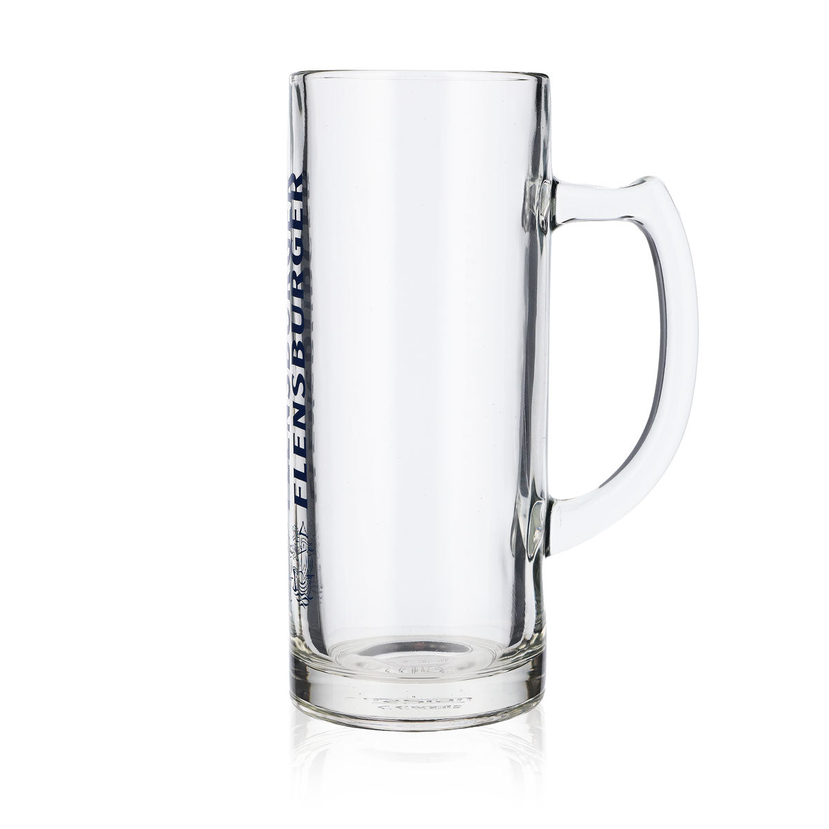6x Flensburg beer glass 0.5l beer glasses mug tankard blue lettering – View 6