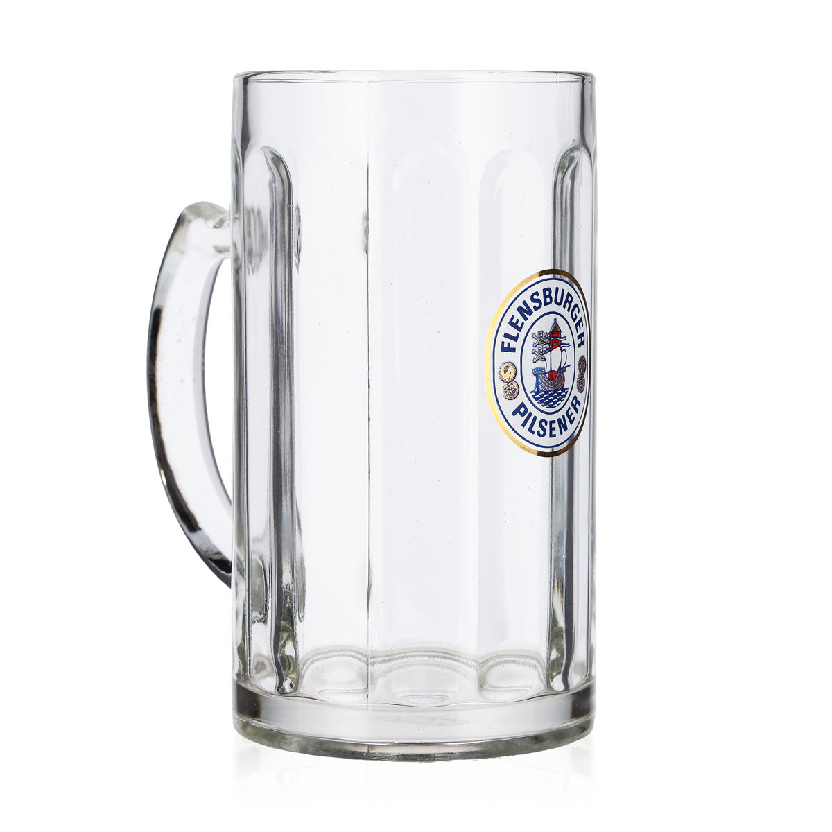 6 Flensburg Beer Glasses, 0.5 L, Jug, Ship Logo, Rastal – View 3