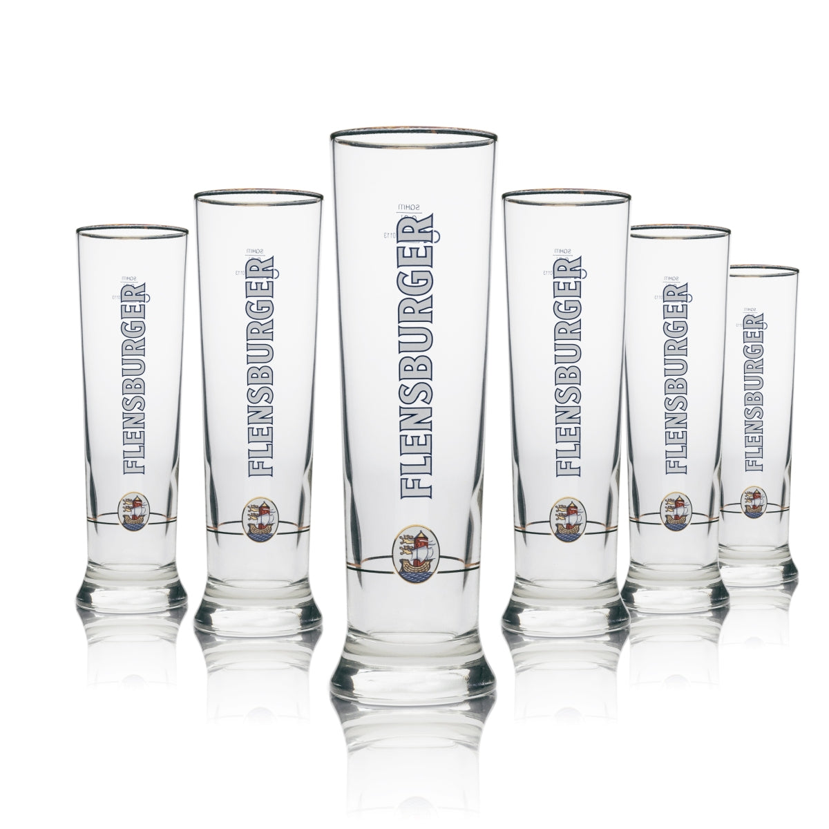6x Flensburg Beer Glass Exclusive Vancouver Mug 300ml sahm