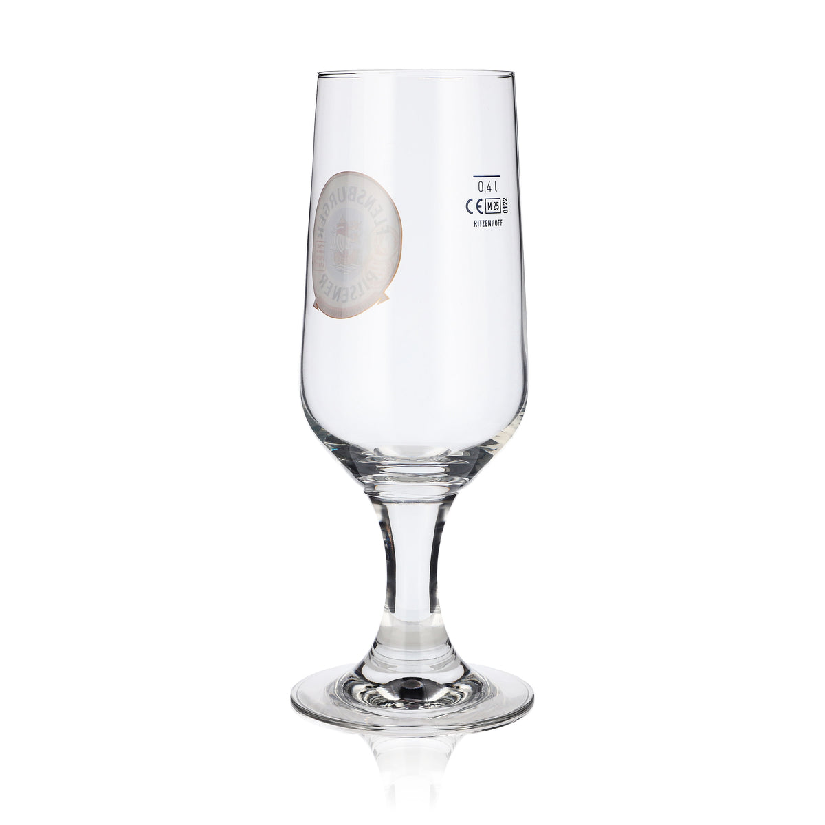 6x Flensburg Cup Beer Glasses 0.4l Glasses Gold Rim Ritzenhoff – View 4