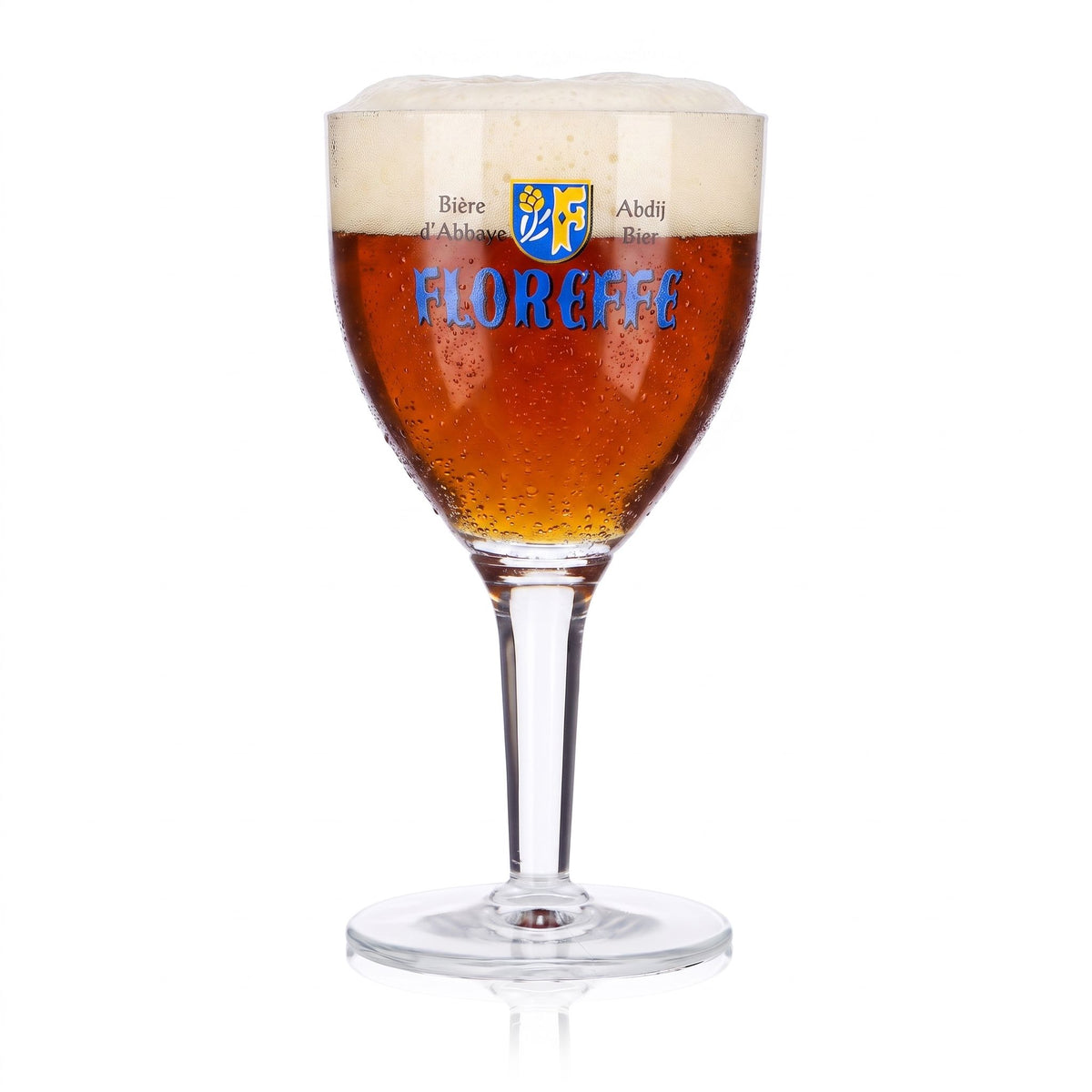 6 Floreffe Beer Glasses, 0.25 L, Goblet, Blue Logo, Abdij Beer, Biere d'Abbaye – View 2