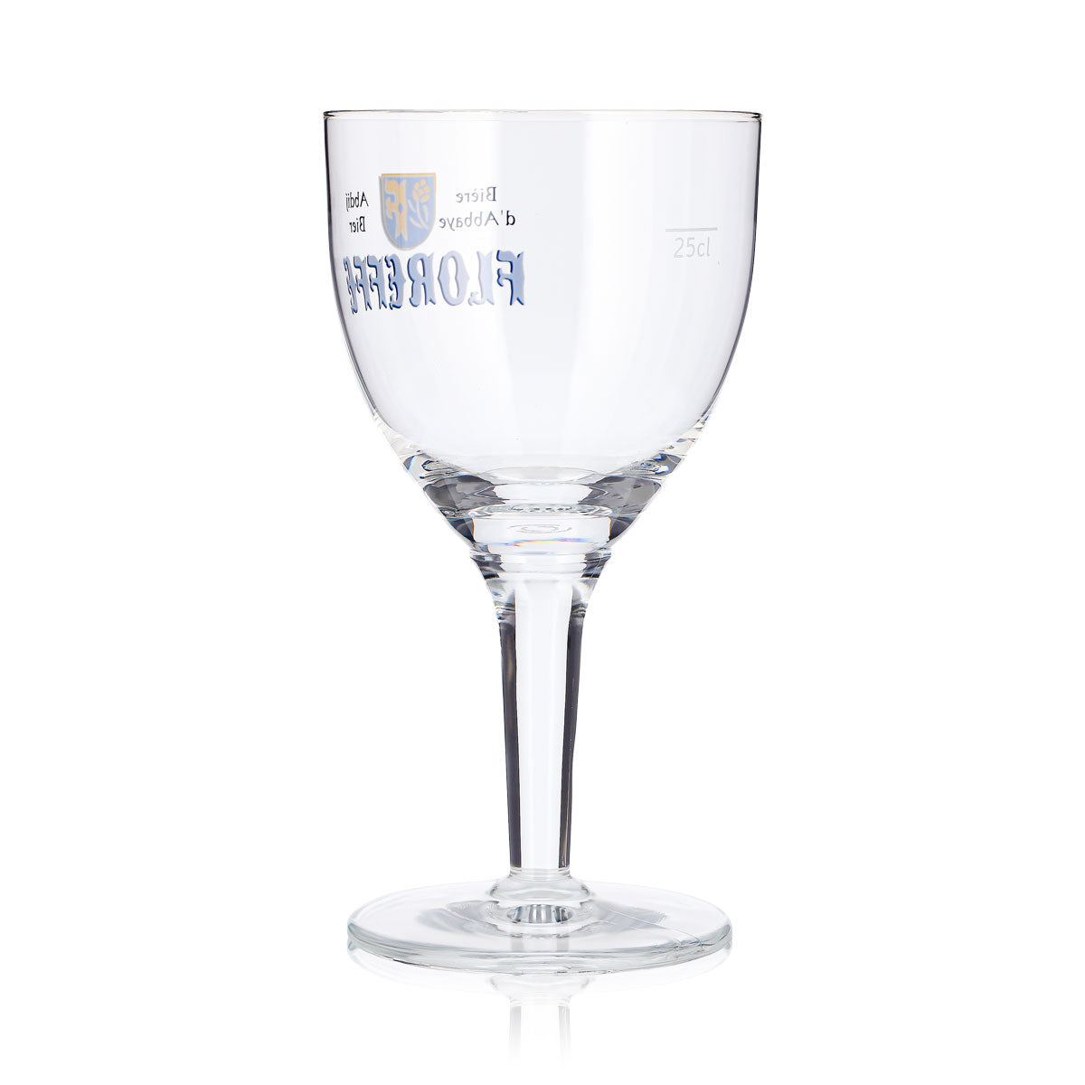 6 Floreffe Beer Glasses, 0.25 L, Goblet, Blue Logo, Abdij Beer, Biere d'Abbaye – View 5