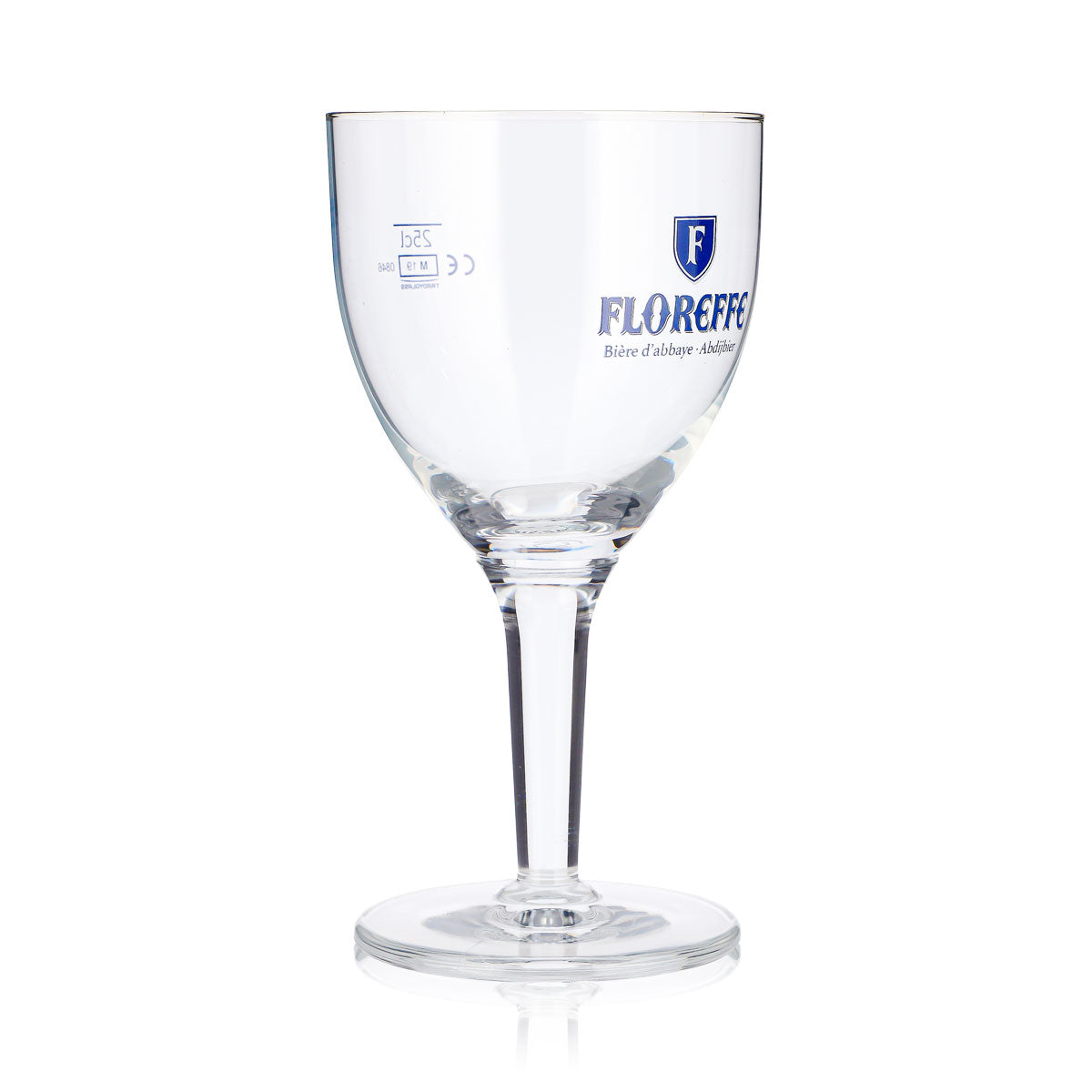 6 Floreffe Beer Glasses, 0.25 L, Goblet, Blue Logo, Biere d'Abbaye (Set of 6) – View 3