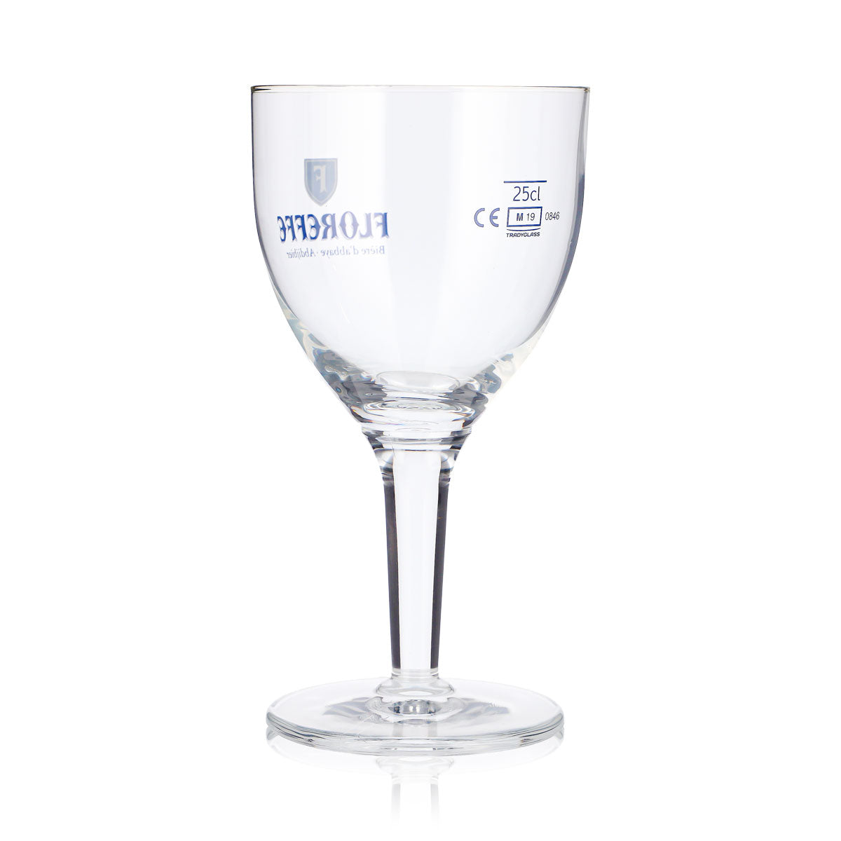 6 Floreffe Beer Glasses, 0.25 L, Goblet, Blue Logo, Biere d'Abbaye (Set of 6) – View 4