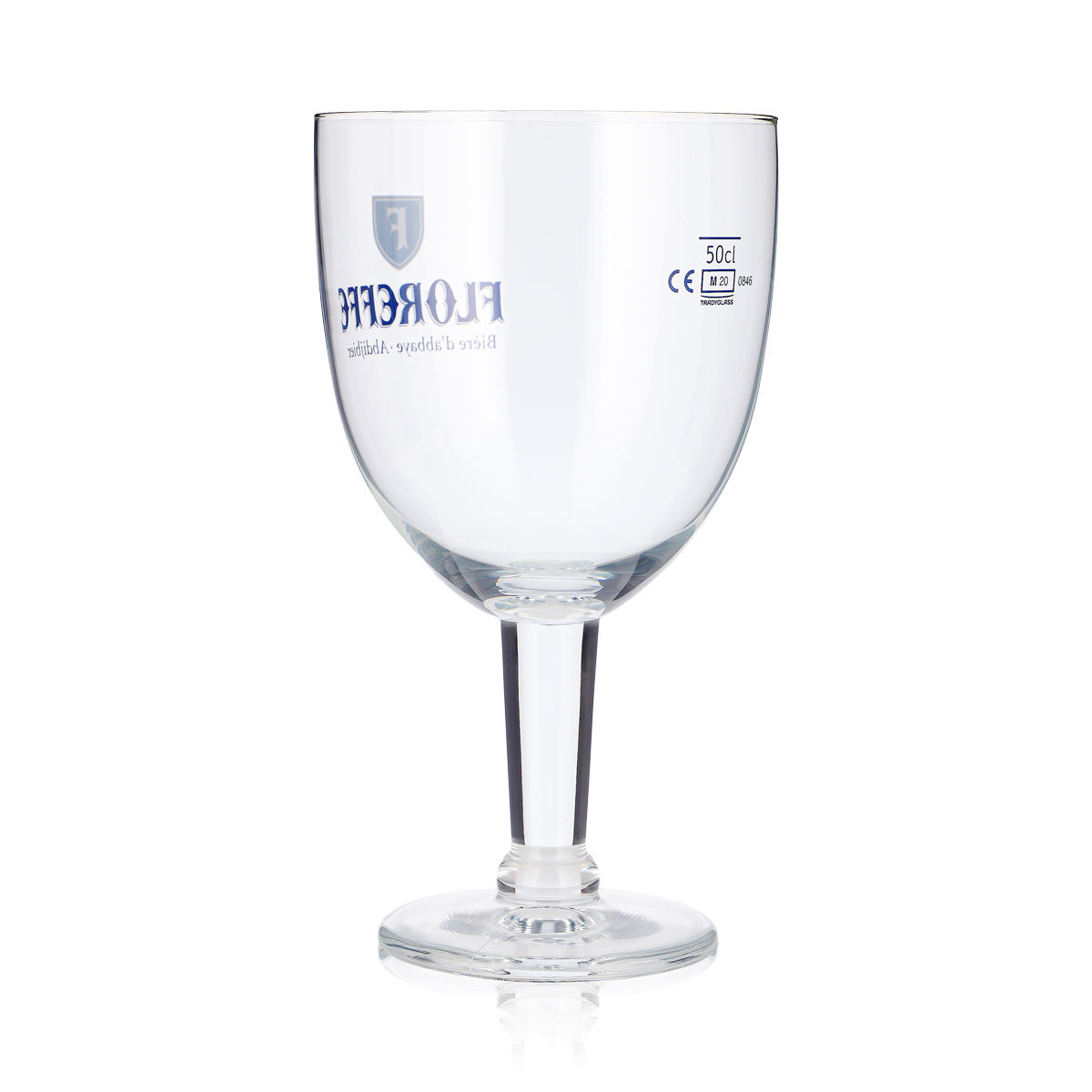 6 Floreffe Beer Glasses, 0.5 L, Goblet-Shaped, Blue Ritzenhoff Logo (Set of 6) – View 4