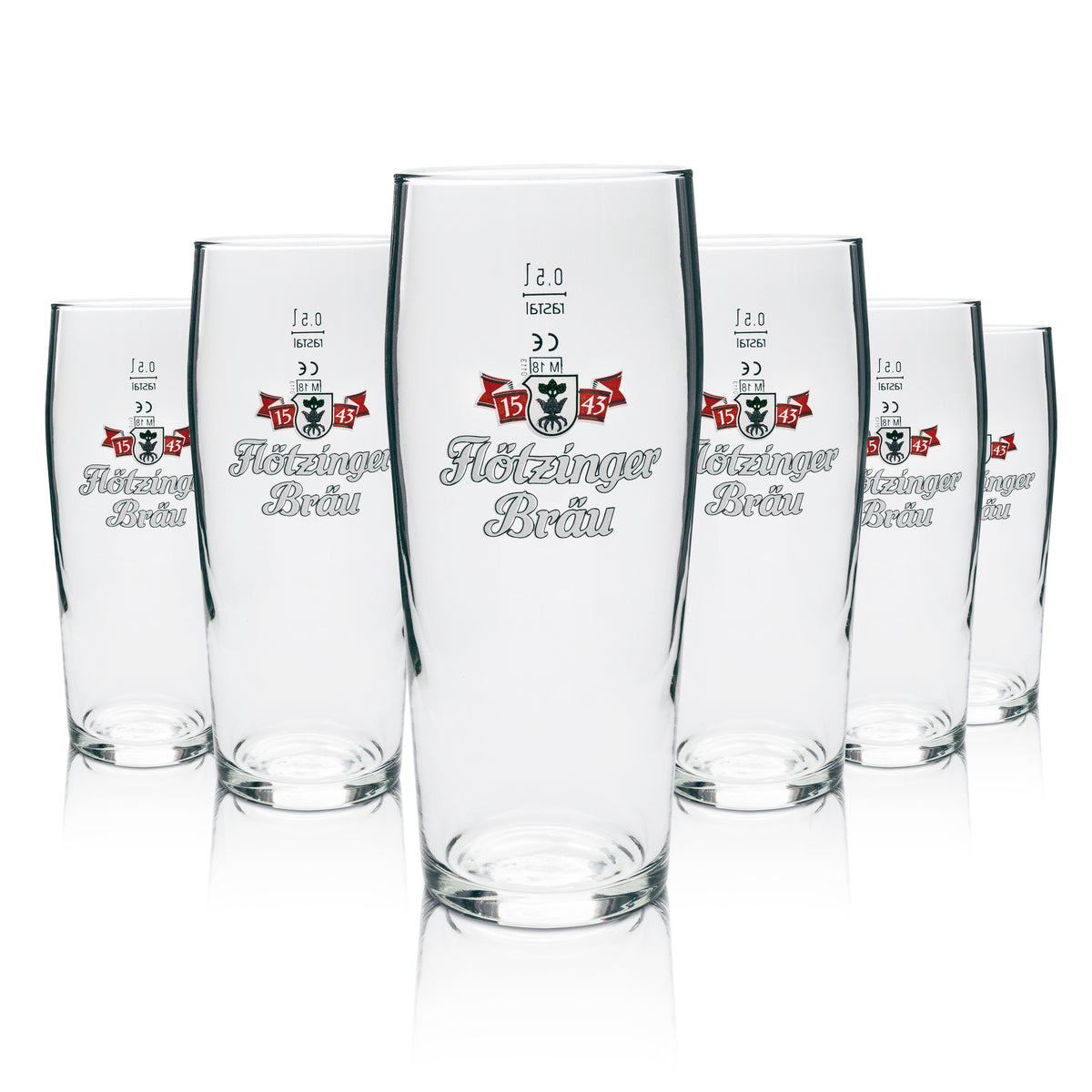 6x Flötzinger beer glass 0.5l Willi Rastal – View 4