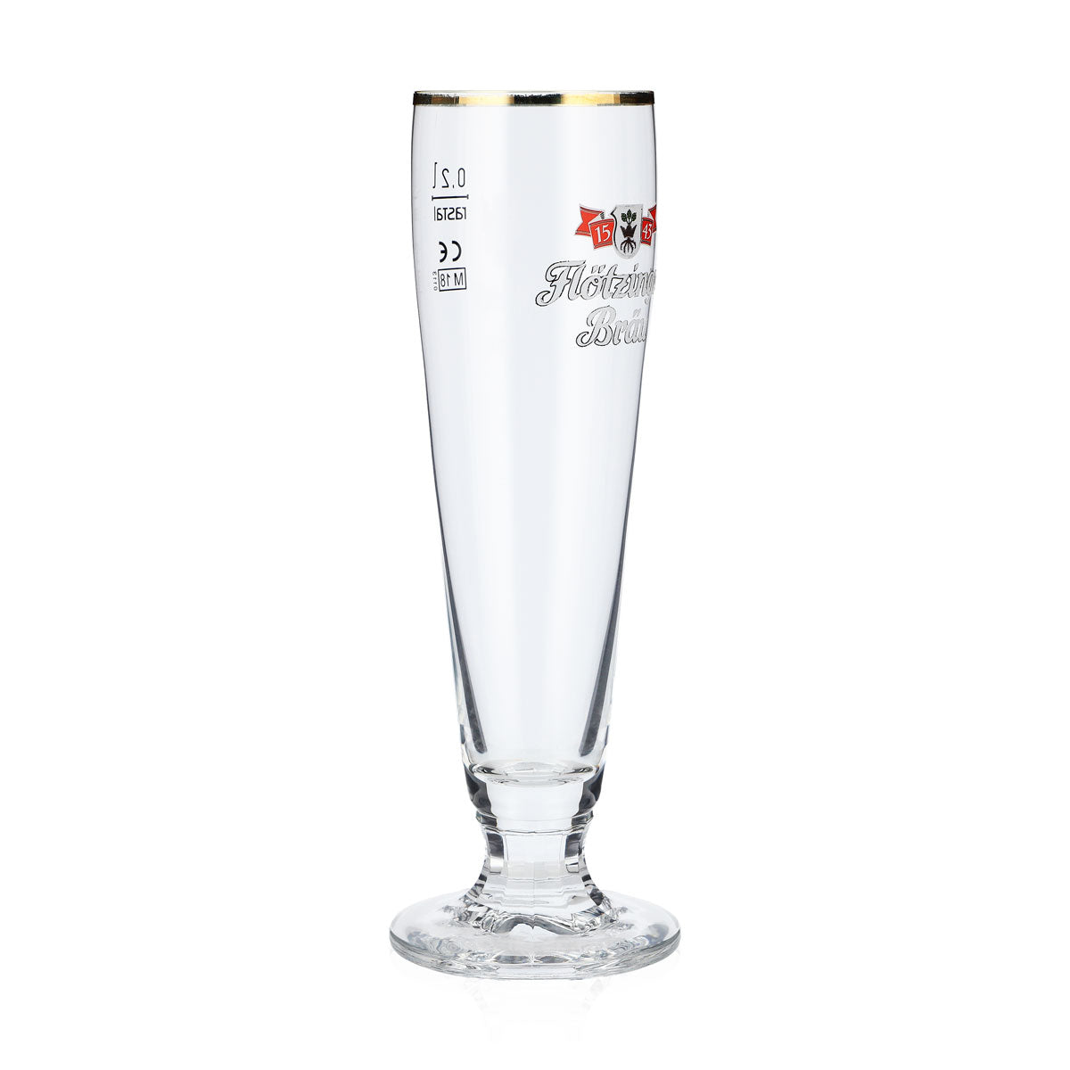 6x Flötzinger beer glasses Beer glasses 0.2 l Goblet glasses Gold rim – View 3