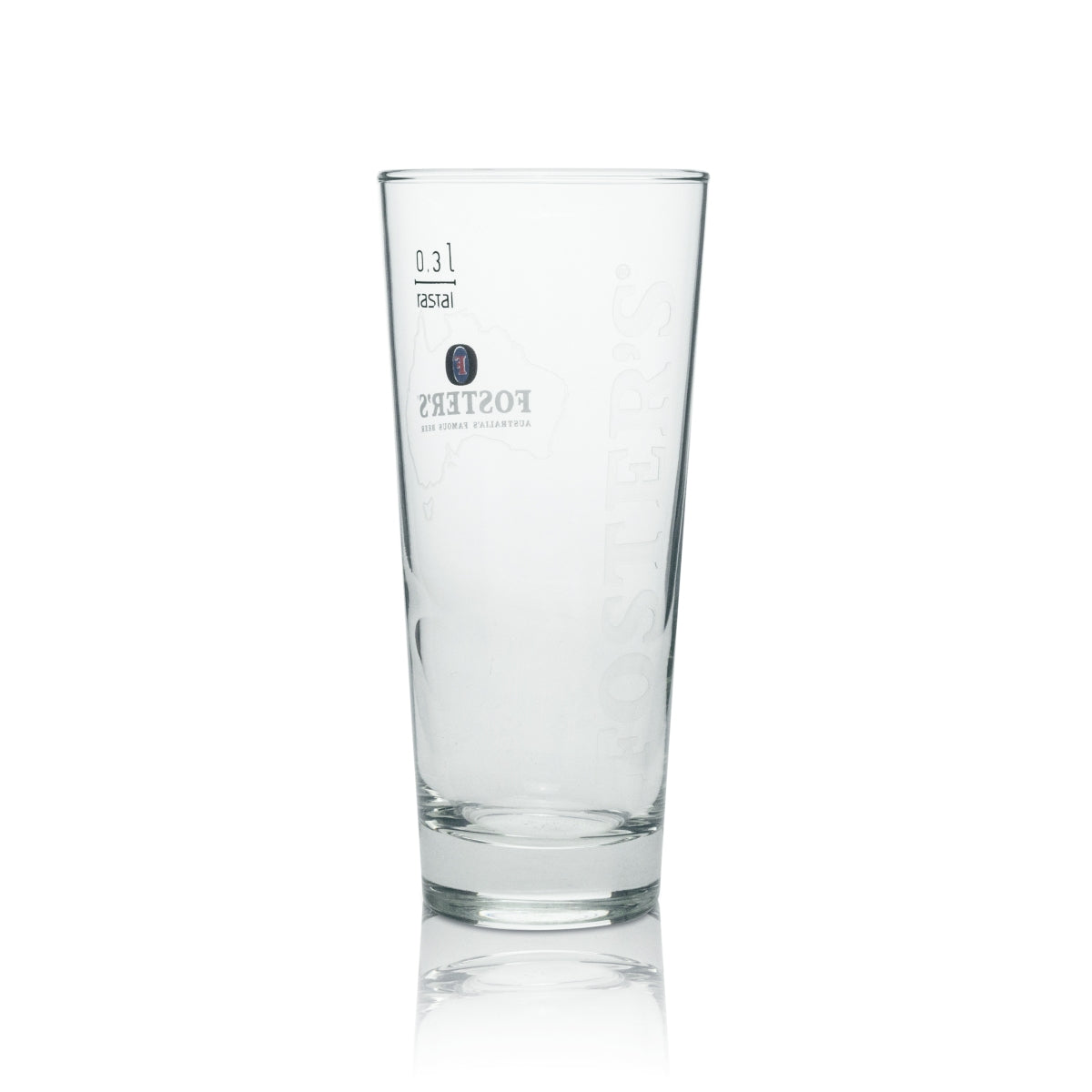 6x Fosters Beer Glass Long Drink "Map" 300ml rastal – View 3