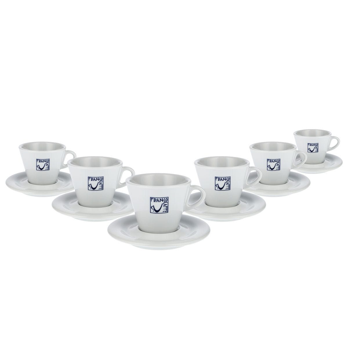 6x Franco Coffee Glass 0.19l Coffee Cup with Saucer Cup & Saucer