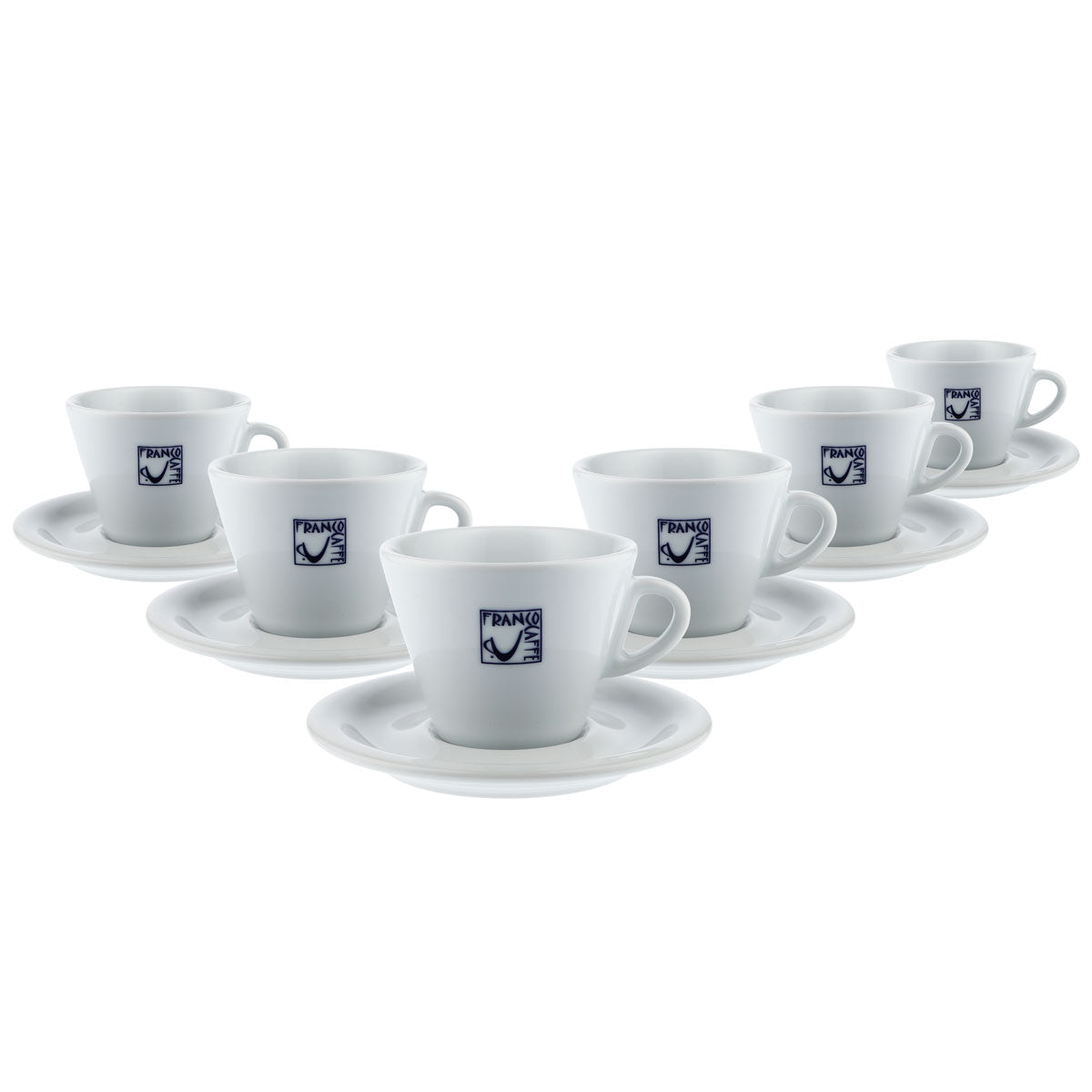 6x Franco Coffee Glass 0.21l Coffee Cup Set Cup + Saucer by d`ANCÀP