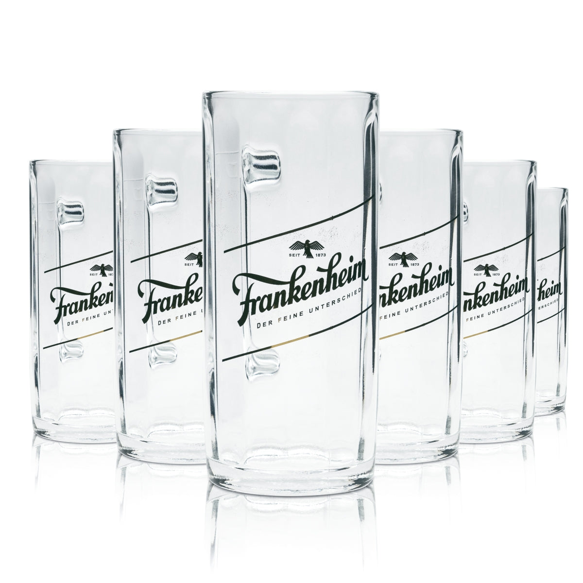 6x Frankenheim beer glass 0.4l Altbier mug Moldau Sahm Seidel glasses with handle