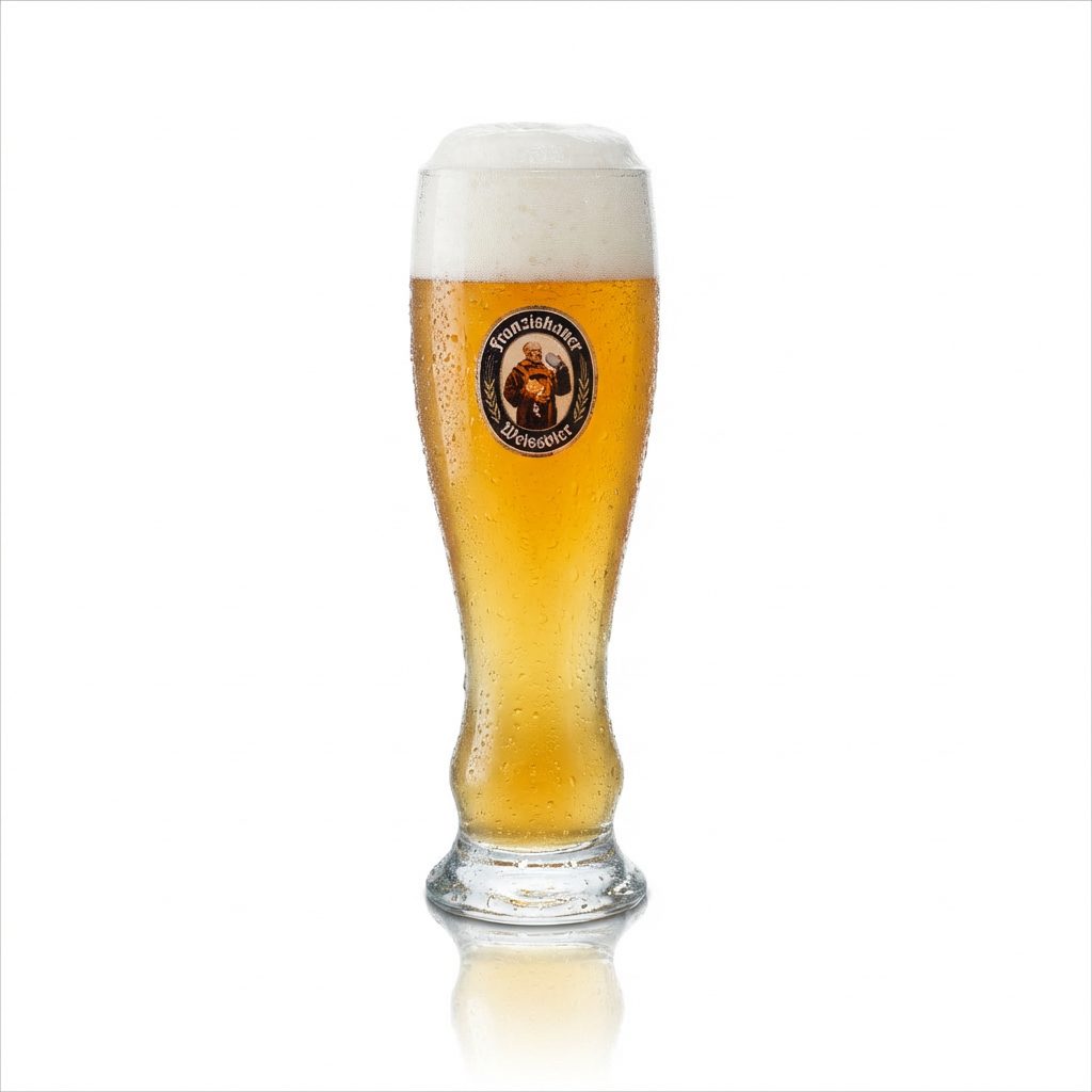 6x Franziskaner wheat beer glass 0.3l yeast crystal wheat glasses calibrated for catering – View 2