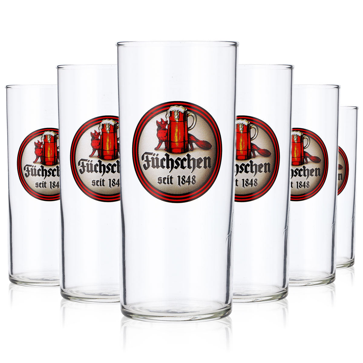 6x Füchschen Alt Beer Glasses Altbier Glasses Mug 0.25l Becher Since 1848 – View 5