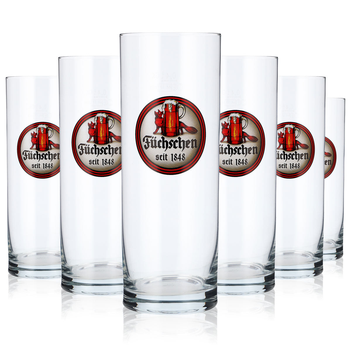 6x Füchschen Beer Glass Altbier Glasses 0.4l Stem Glass Mug Düsseldorf – View 5