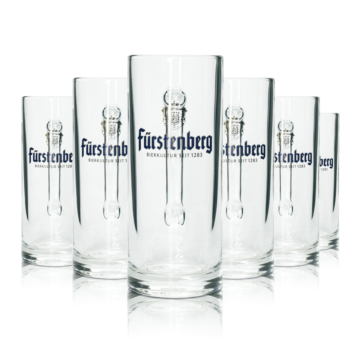 6x Fürstenberg beer glass 0.3l mug Rastal glasses Henkel brewery beer bar