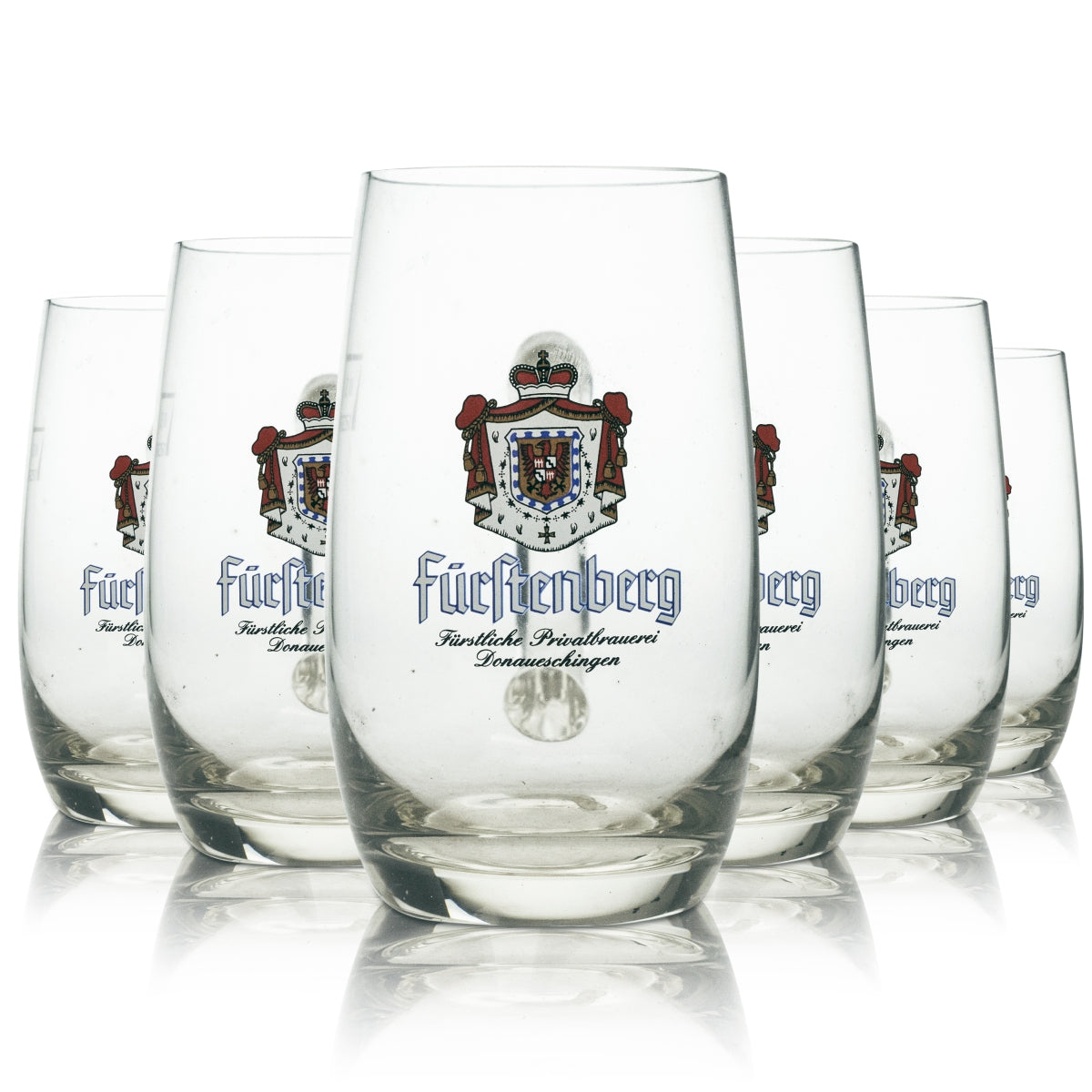 6x Fürstenberg beer glass mug 0.5l rastal
