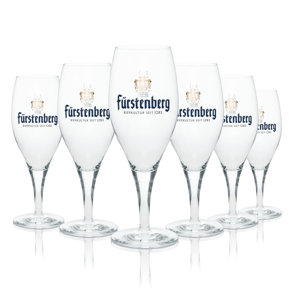 6x Fürstenberg beer glass trophy 0.3l Rastal