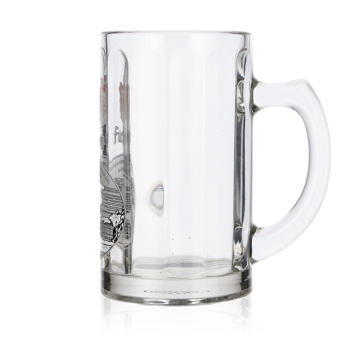 6x Fürstenberg beer glasses, 0.25 l mug, "Fürstenbergisches Schloss" (Fürstenberg Castle) design, "Glückauf" (Good luck) – View 6