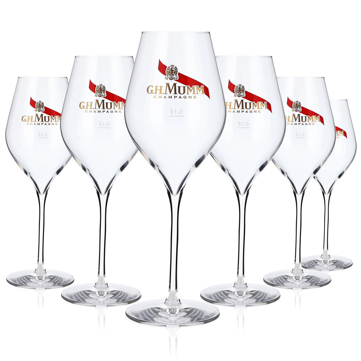6x G.H. Mumm Champagne Glasses 0.1l Flute 32cl Lehmann Absolus 32 – View 5