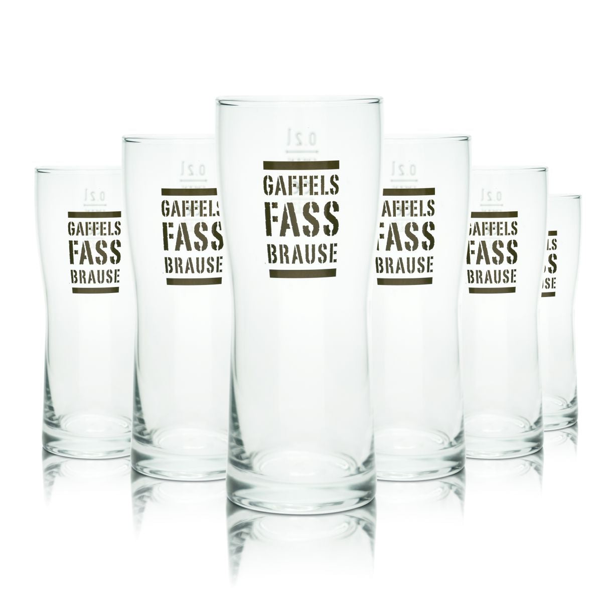 6x Gaffel beer glass 0,2l Gaffels Fassbrause Willi mug glasses set brewery Cologne